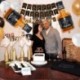 Whiskey Birthday Party Decorations, Aged to Perfection Birthday Party Supplies Whiskey Birthday Banner Garland, Whiskey Cake Toppers, White Black Champagne Gold Balloons Whiskey Bottle Foil Balloons