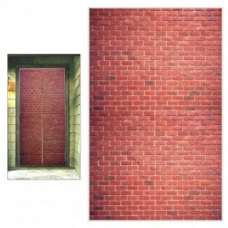 Curtains Door, Red Brick Wall Party Backdrop, Halloween Christmas Decoration